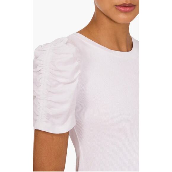 1.STATE Puff Sleeve Rib T-Shirt Size‎ XS New with Tags - Picture 3 of 7